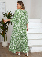 Azélie | Robe Longue Fleurie (Grande Taille)