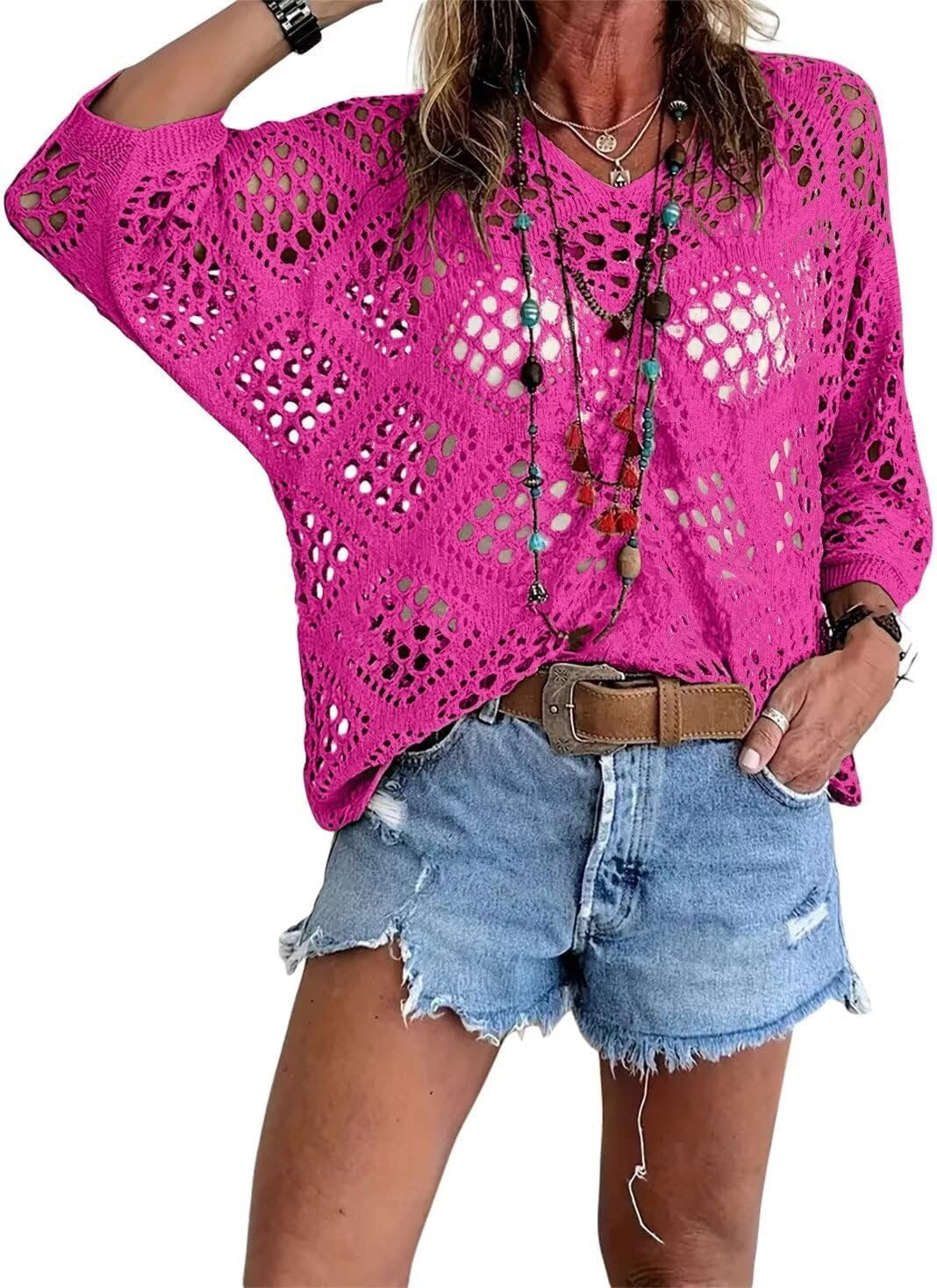 Alméa | Tunique Crochet Ajourée à Col V