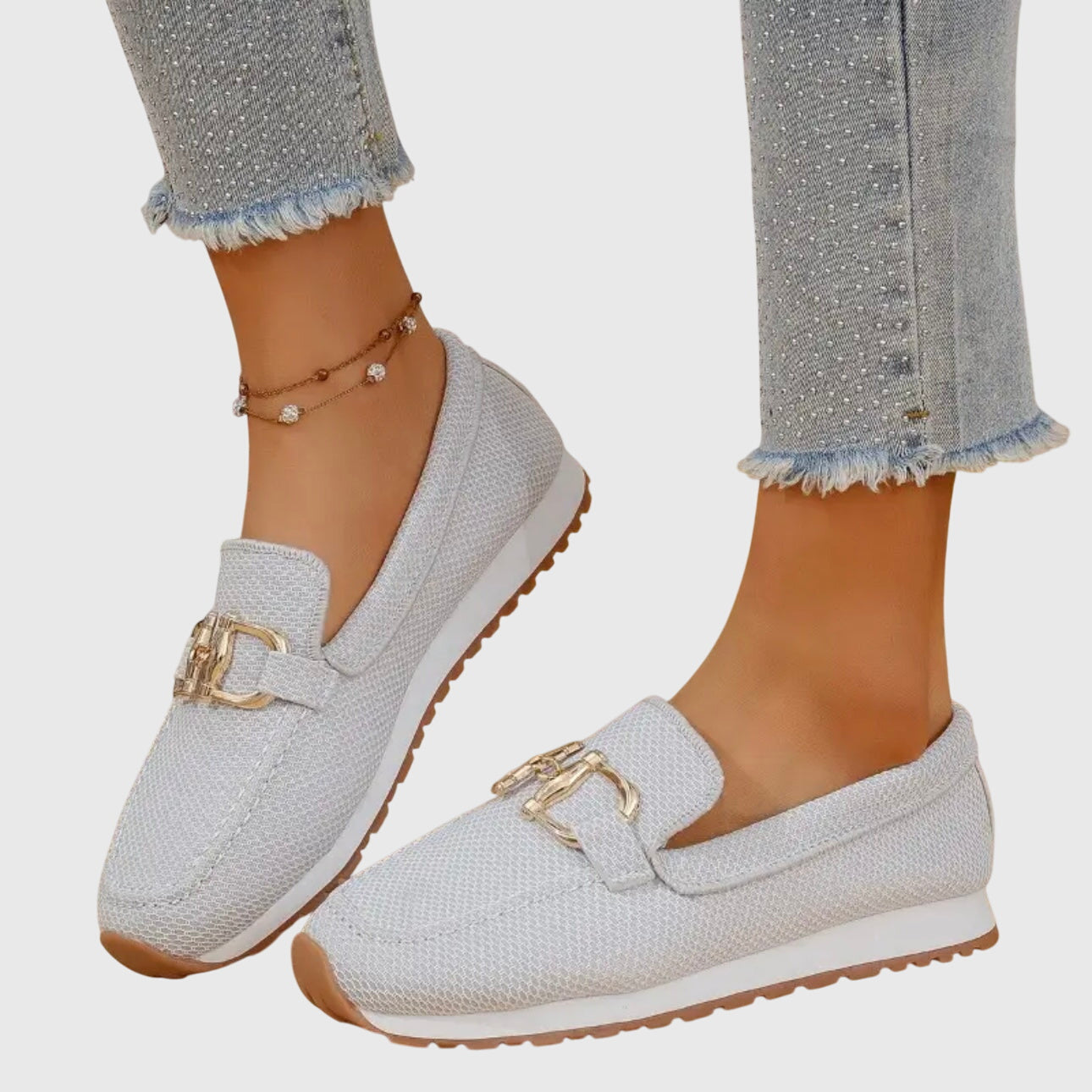 Ambre – Chaussures à bout rond avec boucle et semelle légère