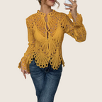Sarah | Blouse élégante à détails ajourés