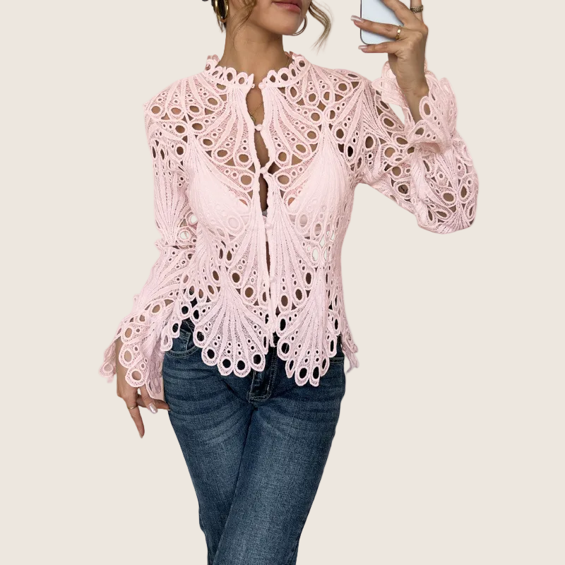 Sarah | Blouse élégante à détails ajourés