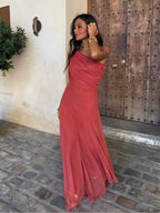 Toléa | Robe Maxi Fluide Épaules Dénudées
