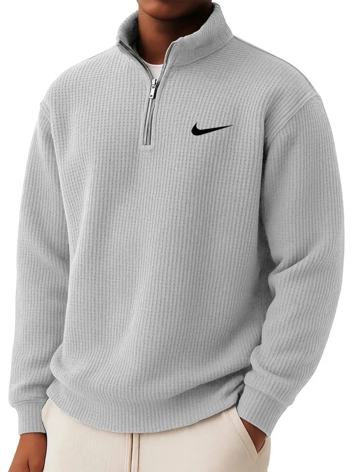 Léon | Pull en maille avec col zippé | 1 acheté = 1 offert