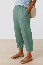 Laira | Pantalon Fluide Léger Style Lin
