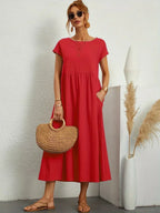 ROBE LÉGÈRE EN COTON DOUX AVEC POCHES