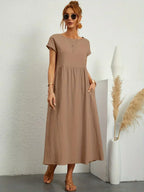 ROBE LÉGÈRE EN COTON DOUX AVEC POCHES