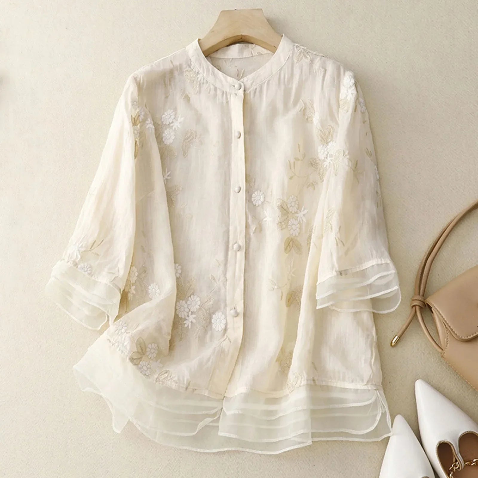 Anaïs | Blouse Brodée Élégante