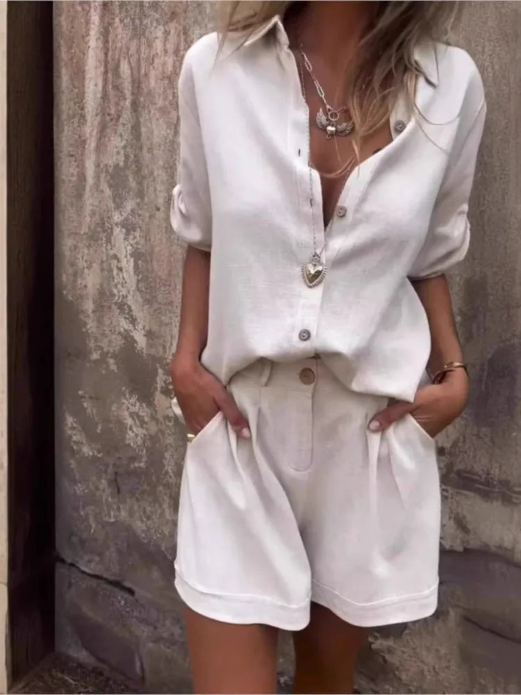 Maéline | Ensemble Short Fluide et Raffiné