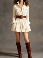 Margaux | Robe Vintage à Carreaux Ceinturée