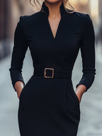 Élodie | Robe crayon élégante avec ceinture