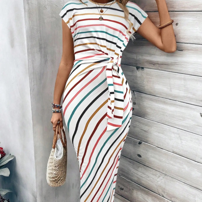 Zélina | Robe Ajustée à Nœud